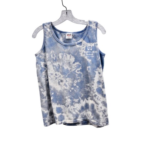 Women's Anvil Blue Tank Top Kauai Hawaii Hanalei Resort Size M - Picture 1 of 6